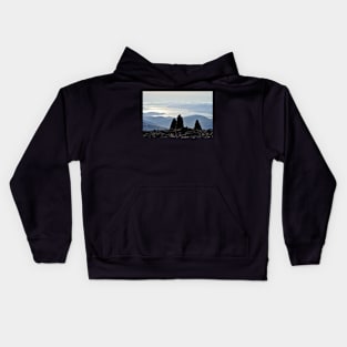 Cairns located near the summit of Ben Nevis Kids Hoodie